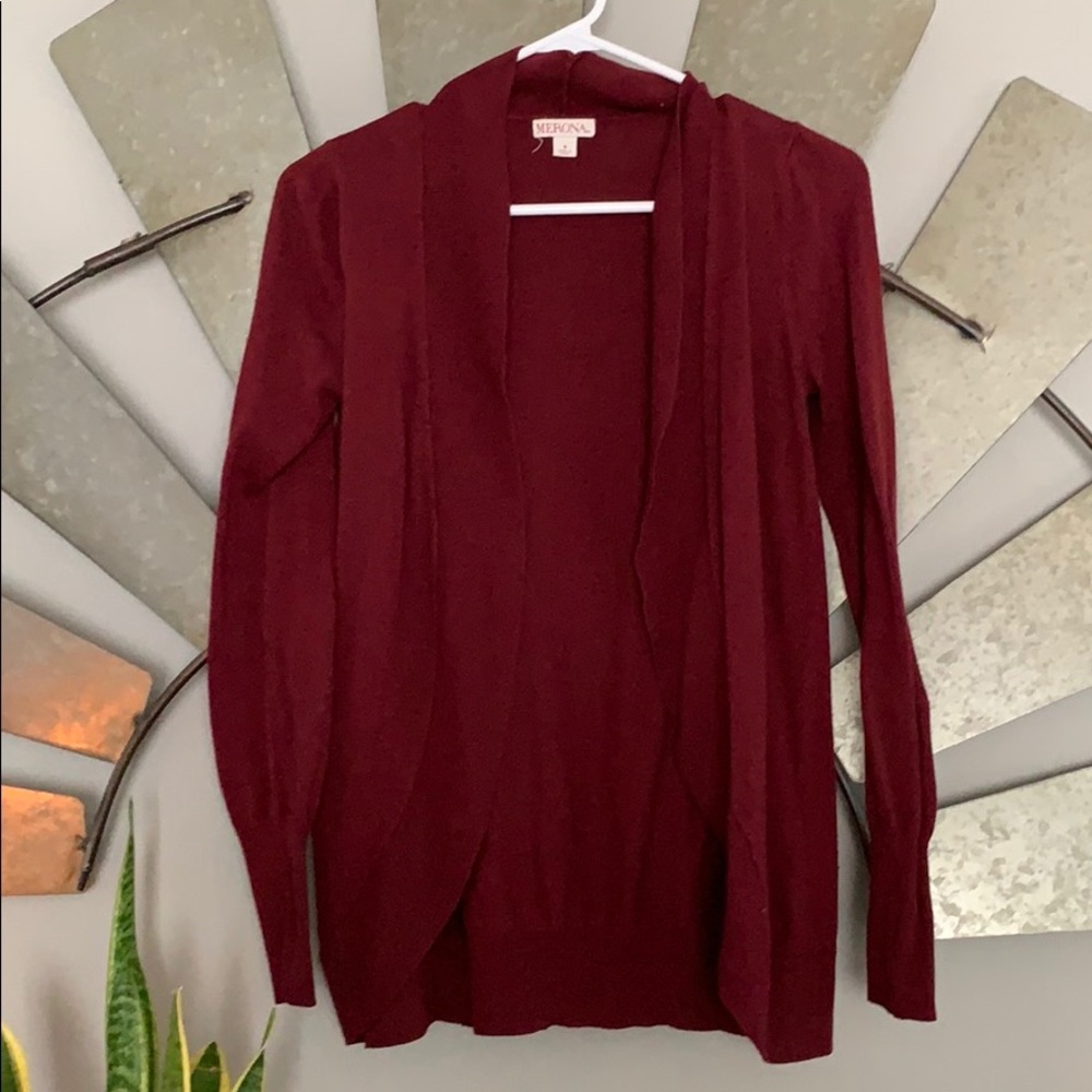 Merona burgundy cardigan